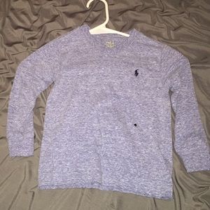 Blue polo long sleeve shirt